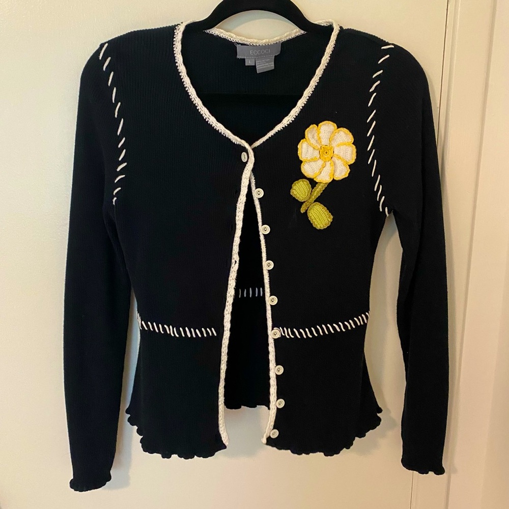 Eccoci Black Cardigan